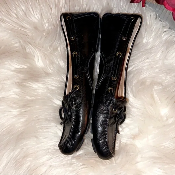 FRYE Reagan Campus Driver in Black Leather